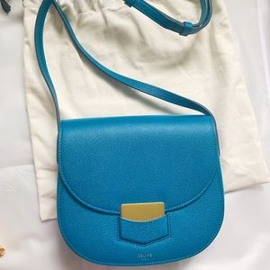 Celine Trotteur Crossbody Bag  Grainy Leather